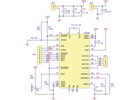 Schematic diagram of the md09b A4988 stepper motor driver carrier